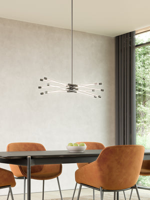 Motif 26-in Black LED Linear Pendant