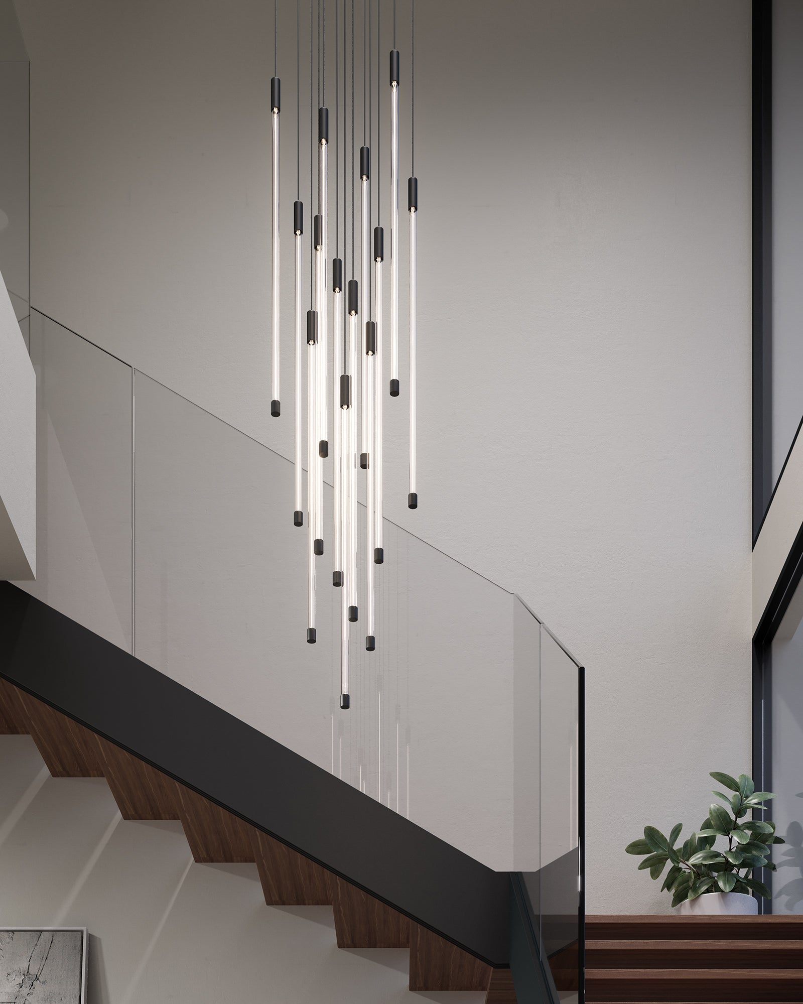 Motif 27-in Black LED Multi Pendant