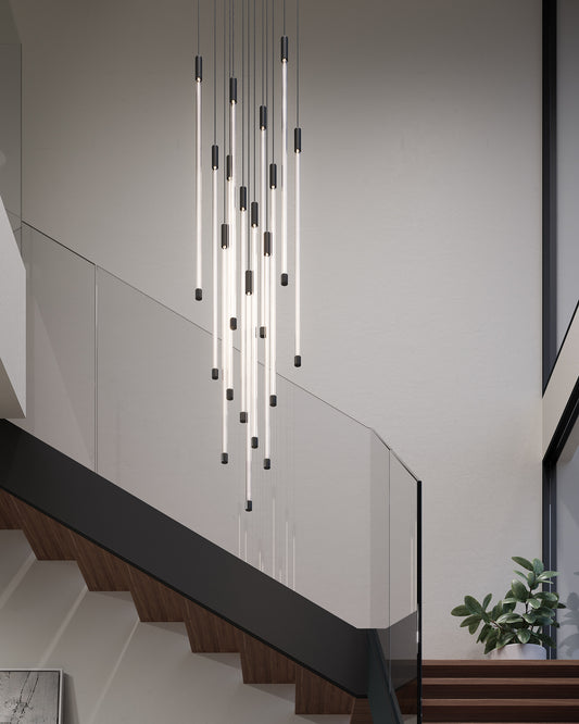 Motif 27-in Black LED Multi Pendant