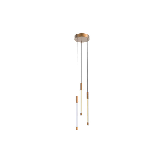 Motif 13-in Brushed Gold LED Multi Pendant