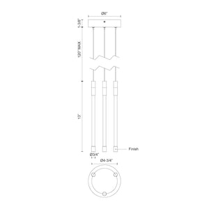 Motif 13-in Brushed Gold LED Multi Pendant
