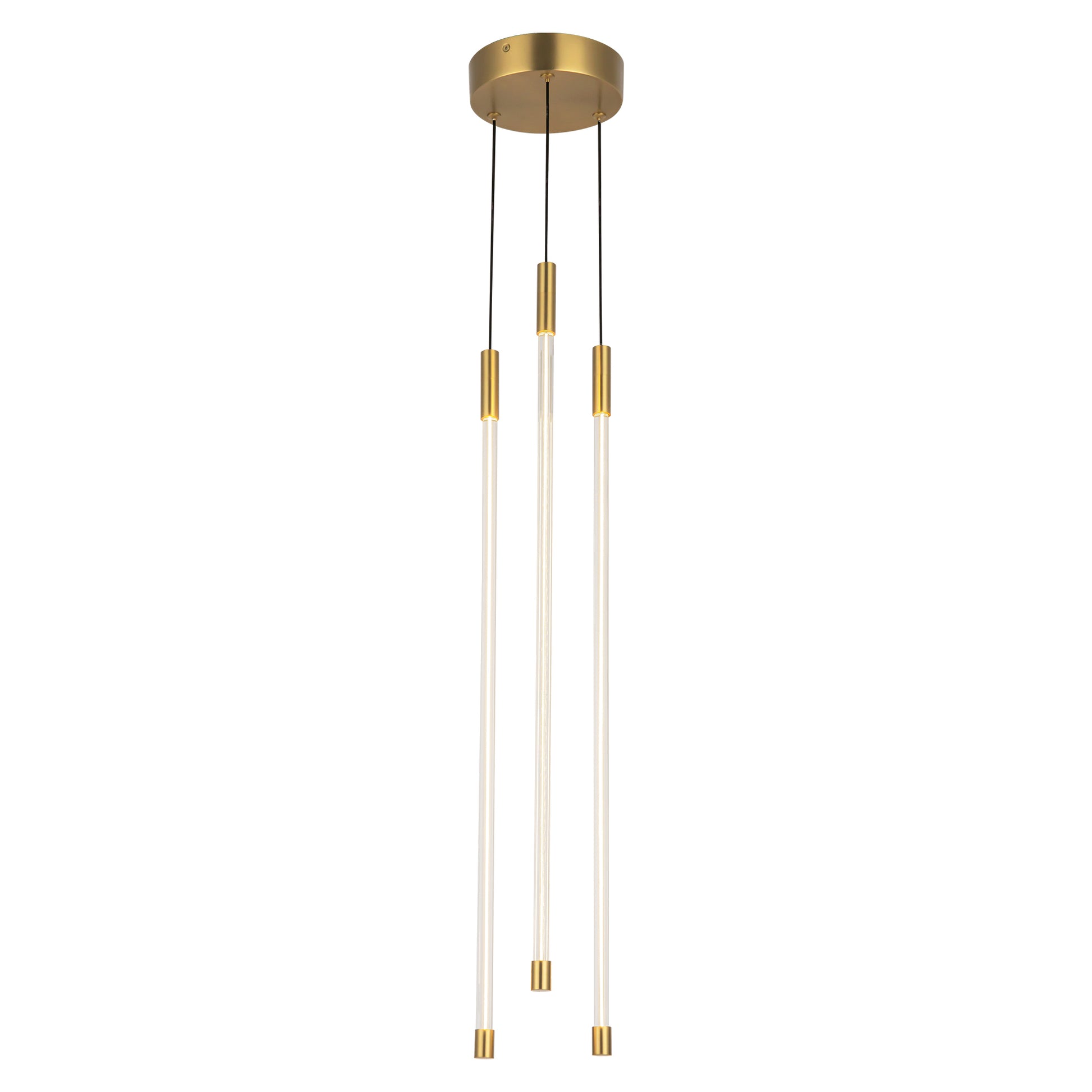 Motif 27-in Brushed Gold LED Multi Pendant