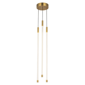 Motif 27-in Brushed Gold LED Multi Pendant