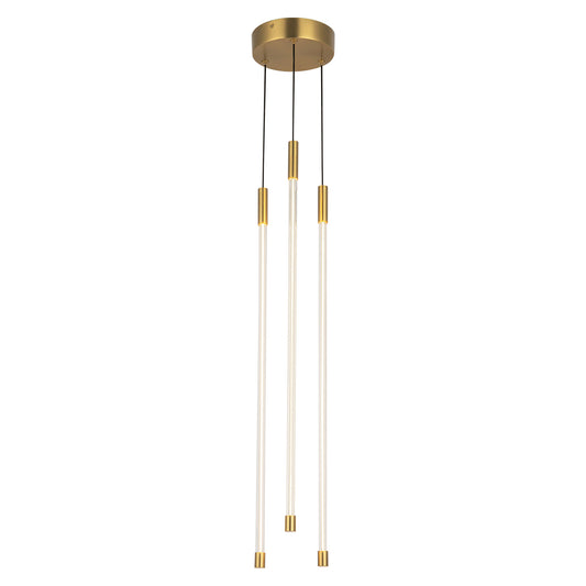 Motif 27-in Brushed Gold LED Multi Pendant