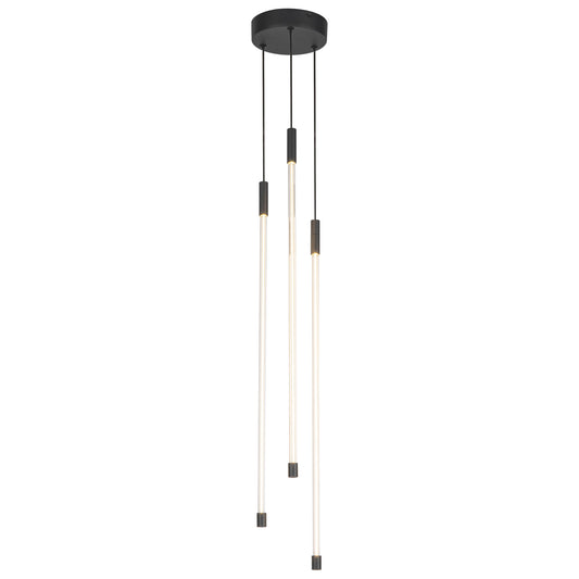Motif 27-in Brushed Gold LED Multi Pendant