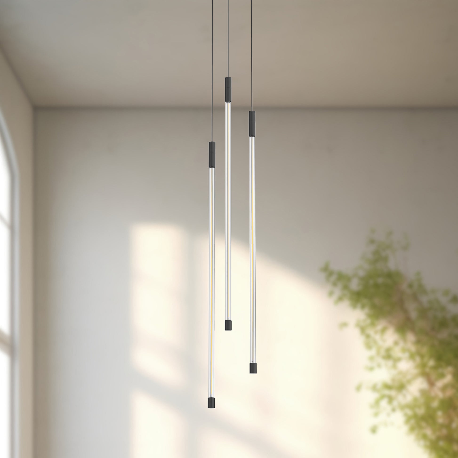 Motif 27-in Brushed Gold LED Multi Pendant