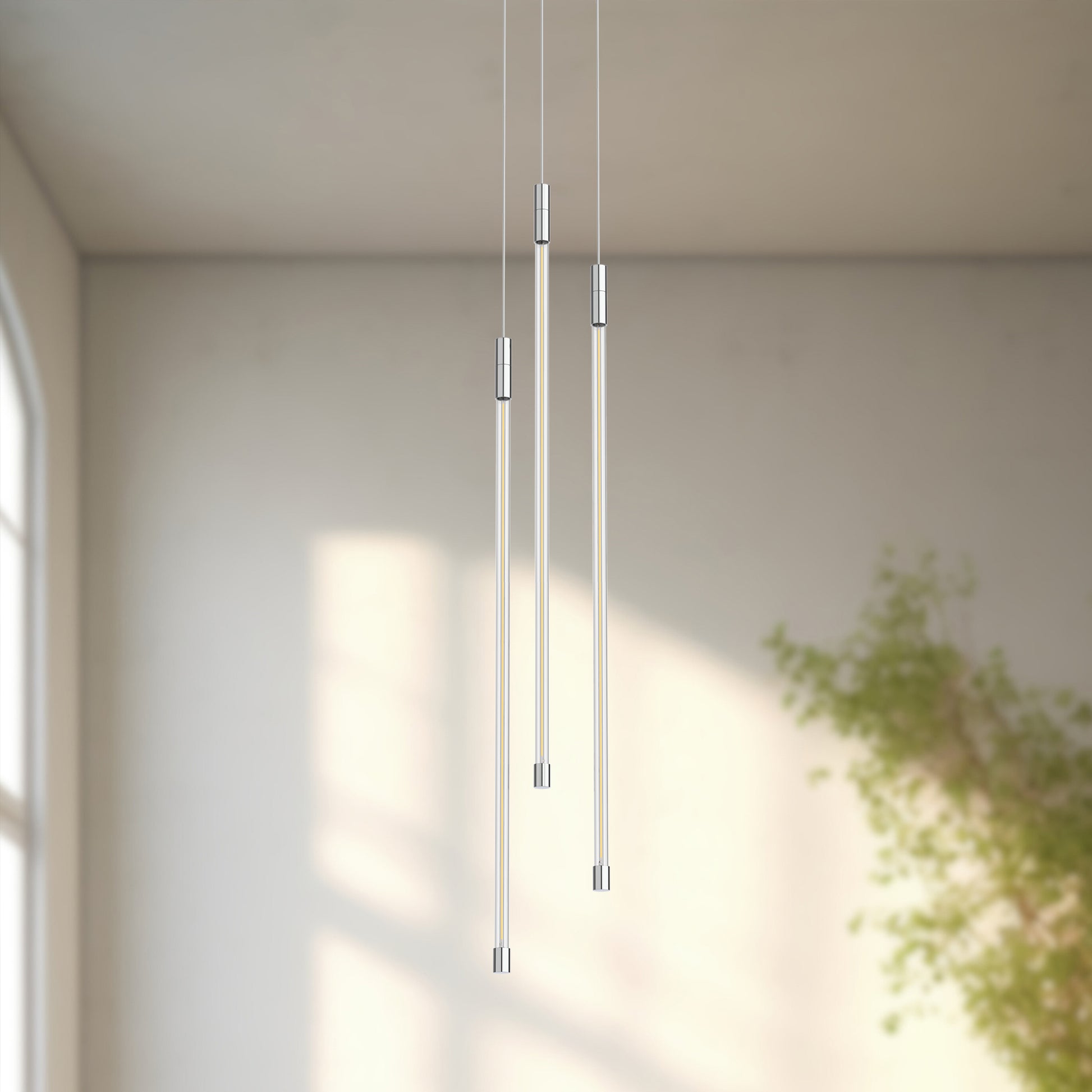 Motif 27-in Brushed Gold LED Multi Pendant