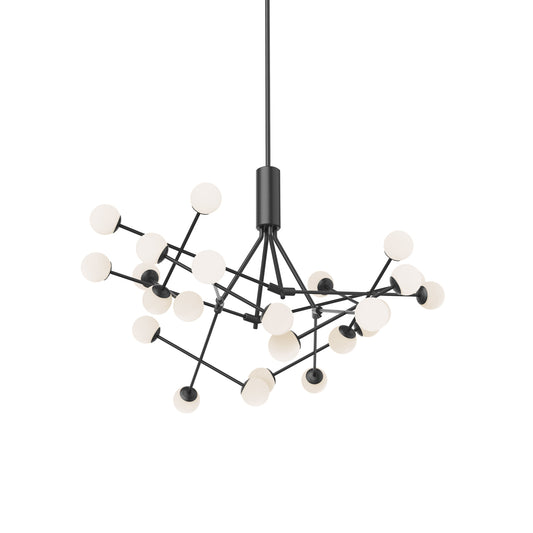 Moto 39-in Black LED Chandelier