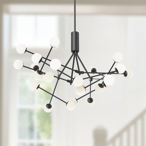 Moto 39-in Black LED Chandelier