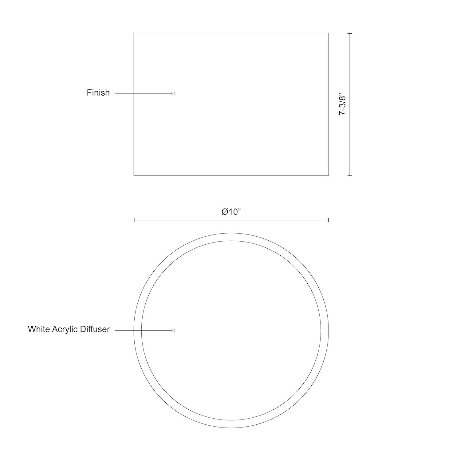 Mousinni 10-in Flush Mount