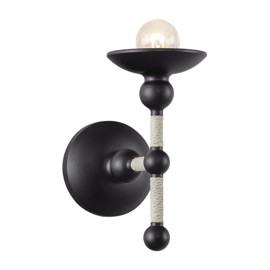Nadine 4-in Matte White/Cotton 1 Light Wall/Vanity