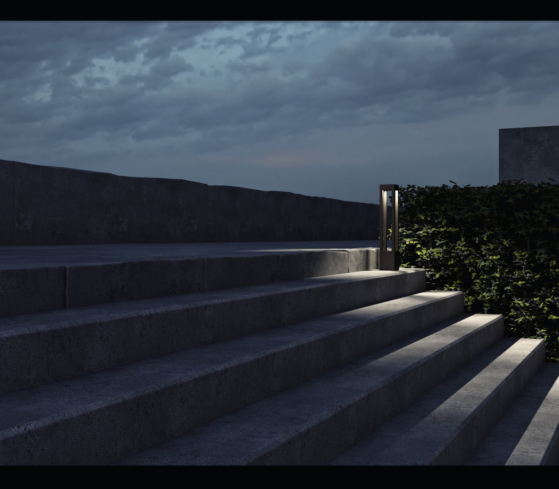 Napa 36-in Black LED Exterior Bollard