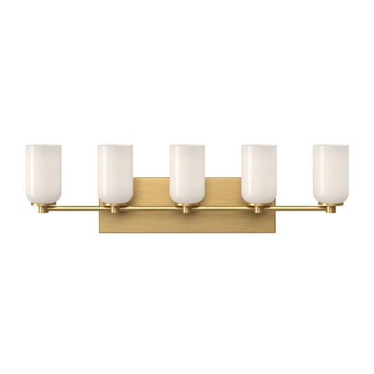 Nola 31-in Chrome/Glossy Opal Glass Socket Vanity Light