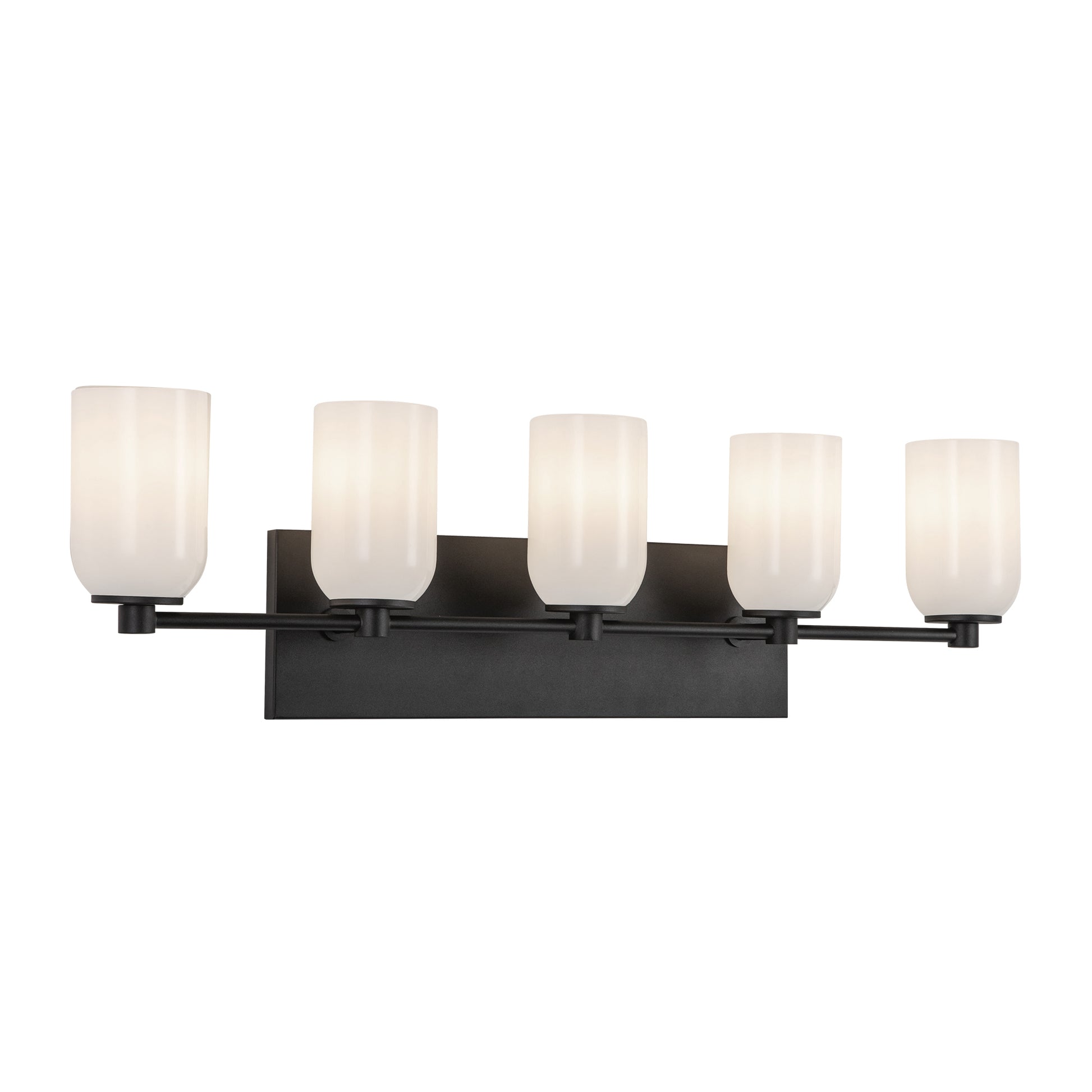 Nola 31-in Chrome/Glossy Opal Glass Socket Vanity Light