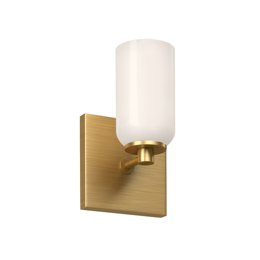 Nola 3-in Chrome/Glossy Opal Glass Socket Wall Sconce