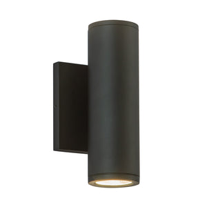 Nordic 8-in (2-in Dia.) Black LED Exterior Wall