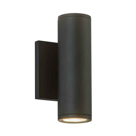 Nordic 8-in (2-in Dia.) Black LED Exterior Wall