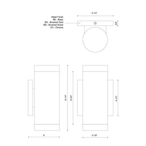 Norfolk 8-in LED Wall Sconce