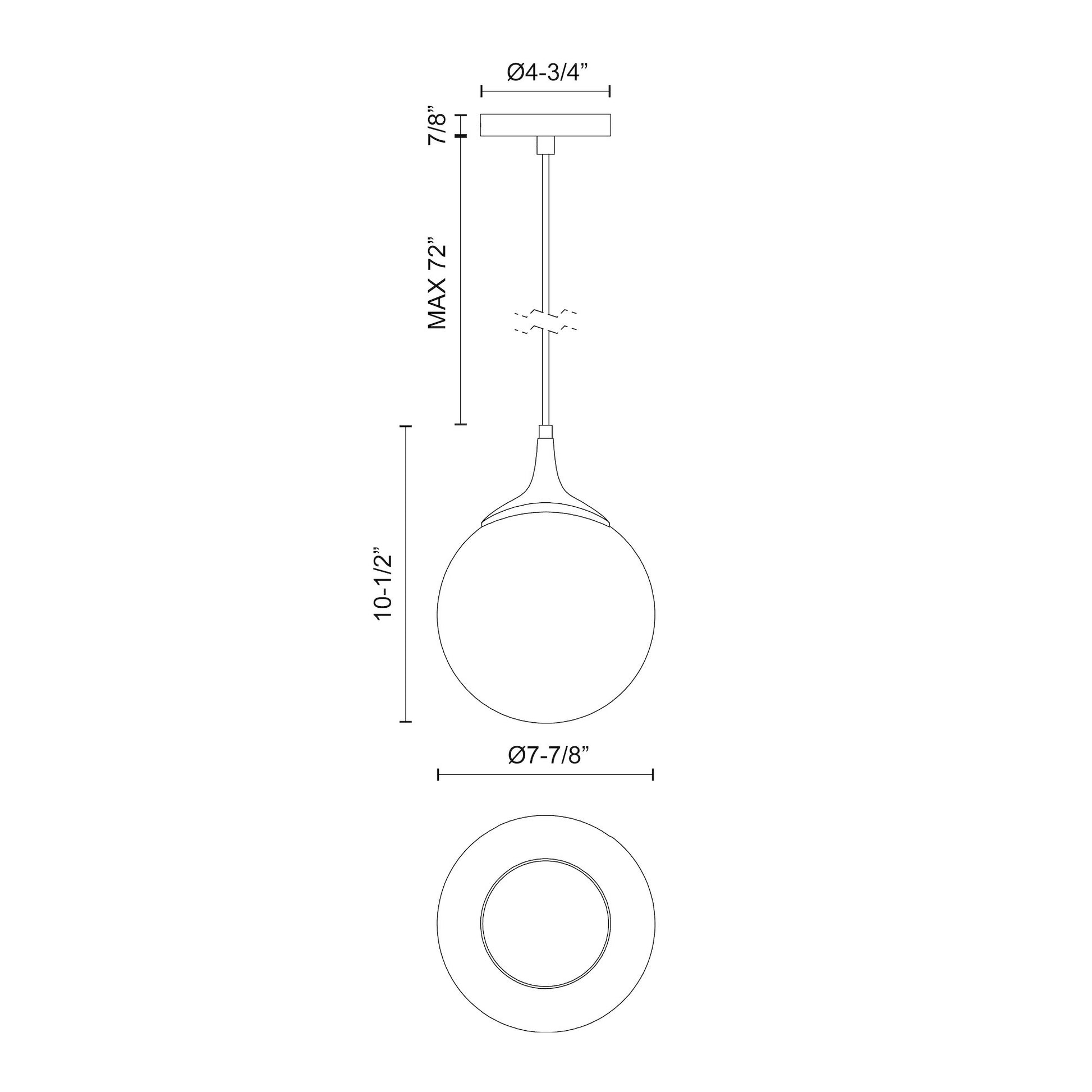 Nouveau 8-in Pendant