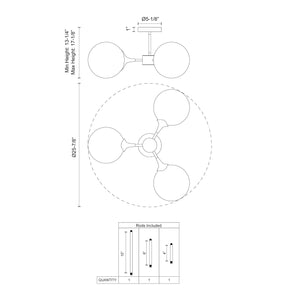 Nouveau 26-in Flush Mount