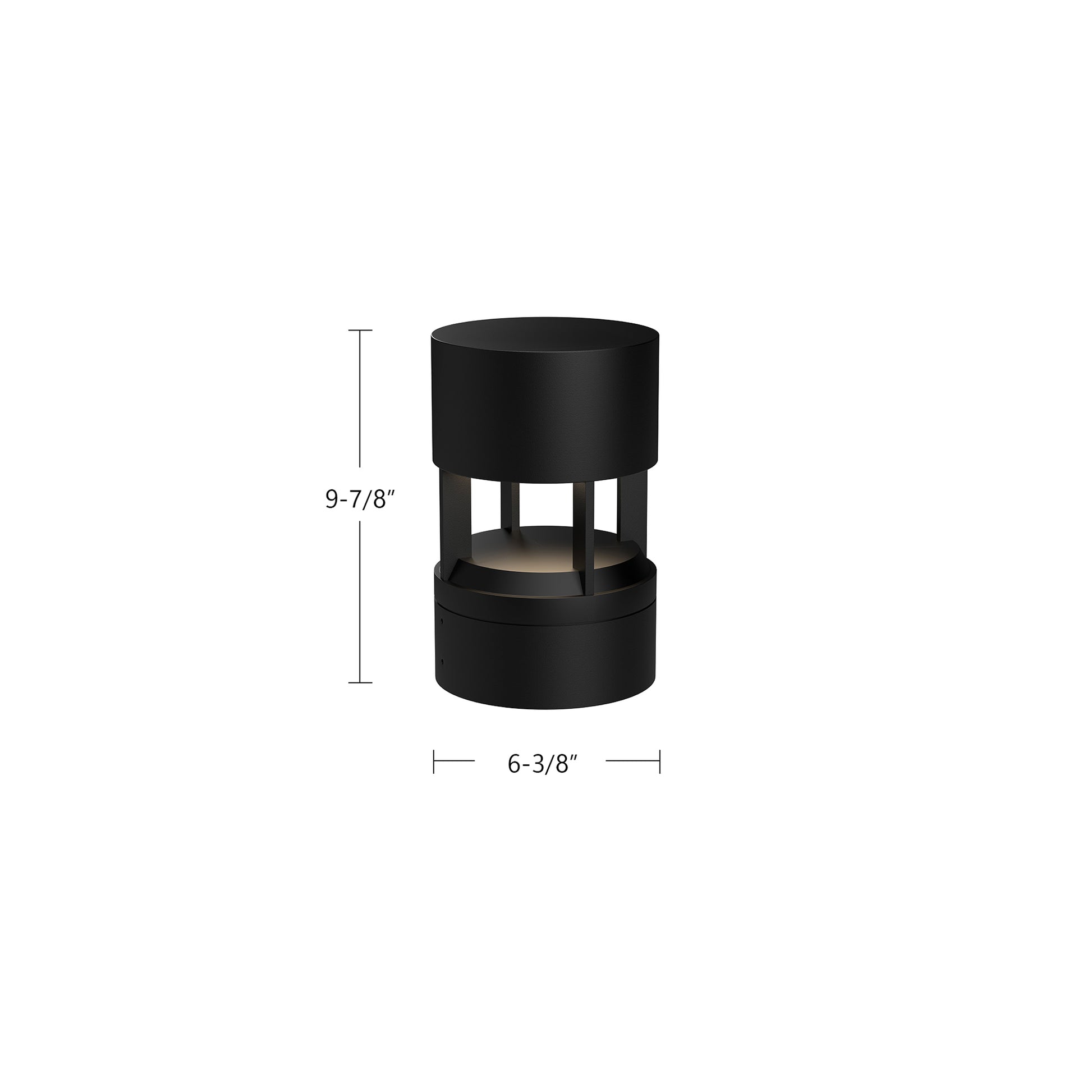 Novato 10-in Black LED Exterior Bollard