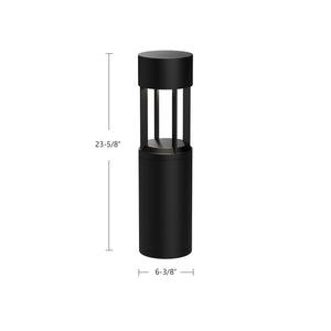 Novato 24-in Black LED Exterior Bollard