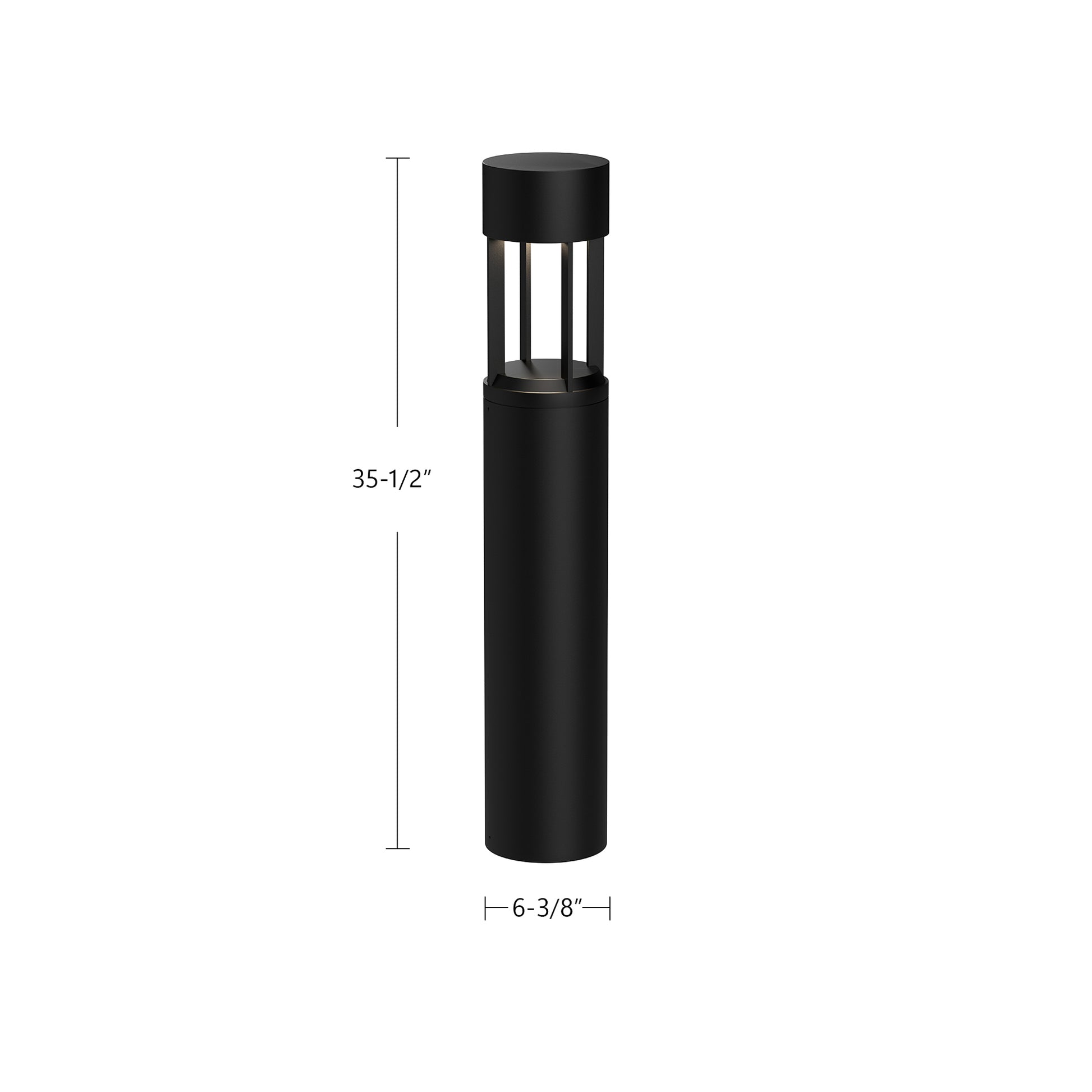 Novato 36-in Black LED Exterior Bollard
