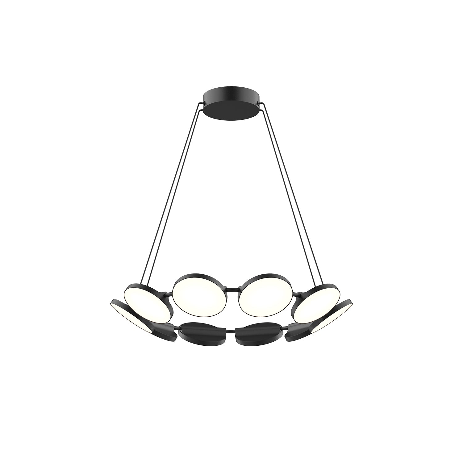 Novel 25-in Black LED Chandeliers