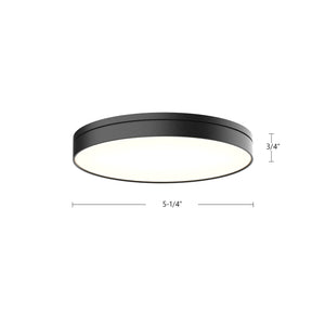 Novel 5-in Black LED Flush Mount