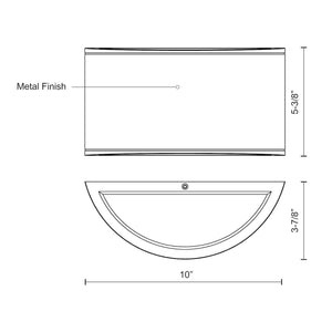 Olympus 10-in Gray LED Exterior Wall Sconce