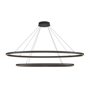 Ovale 2 Layer White LED Chandelier