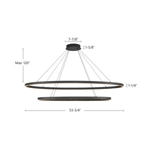 Ovale Chandelier