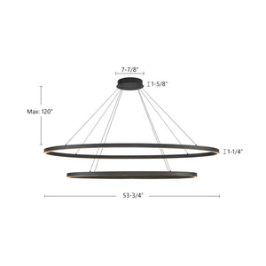 Ovale Chandelier