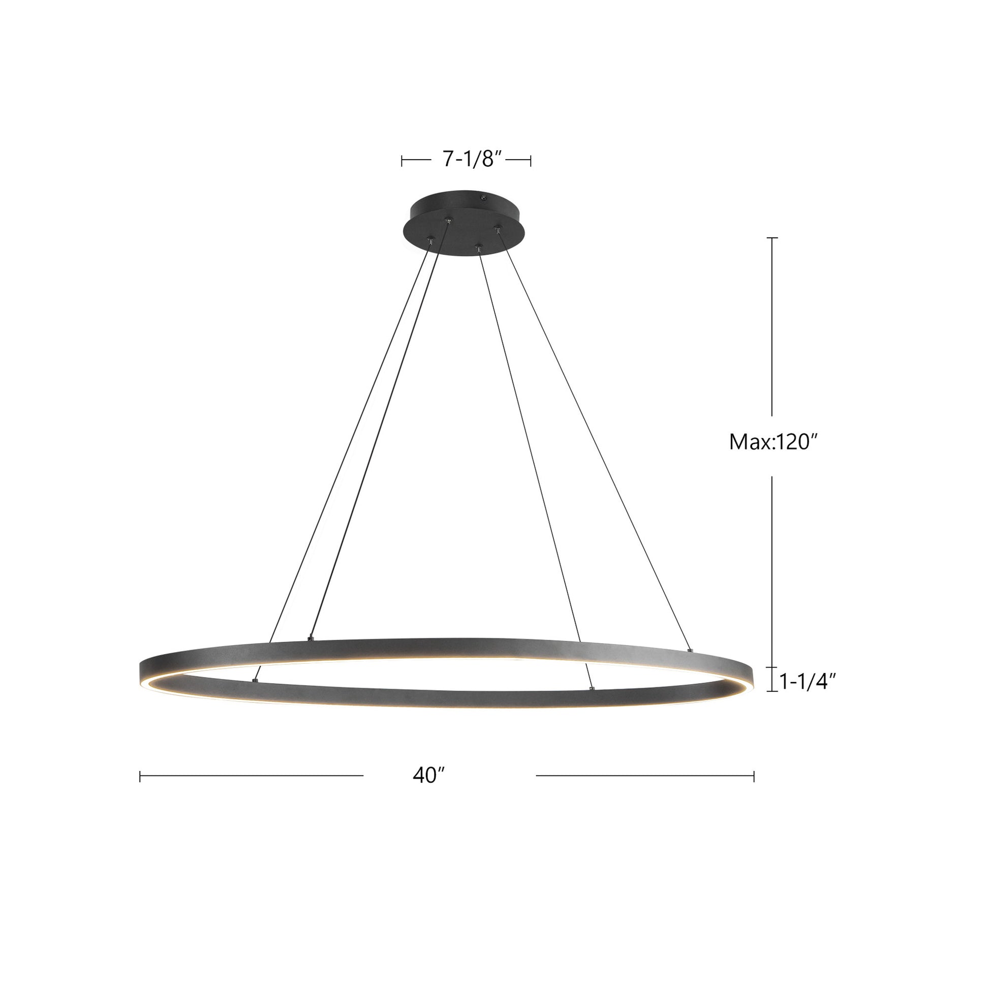 Ovale 40-in Linear Pendant