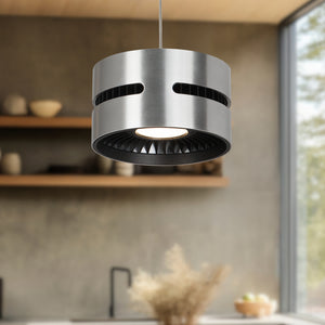 Oxford 5-in Black LED Pendant