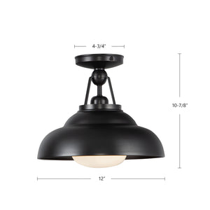 Palmetto 12-in Flush Mount