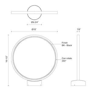 Parc 16-in Black LED Exterior Low Voltage Landscape