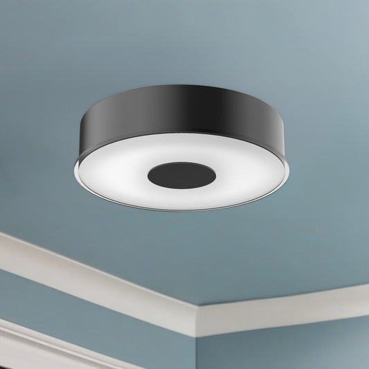 Parker 10-in Black LED Flush Mount