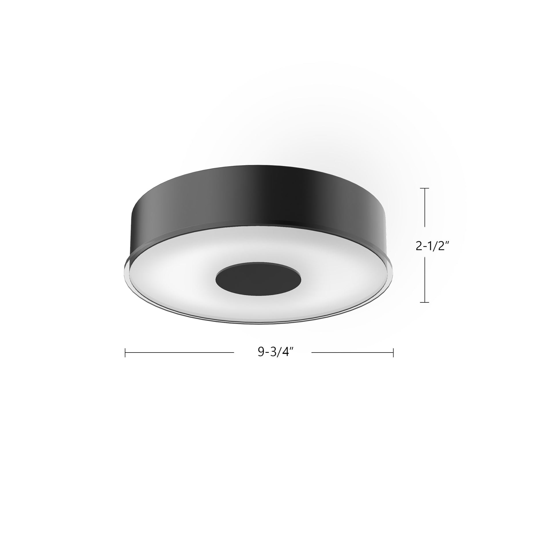 Parker 10-in Black LED Flush Mount