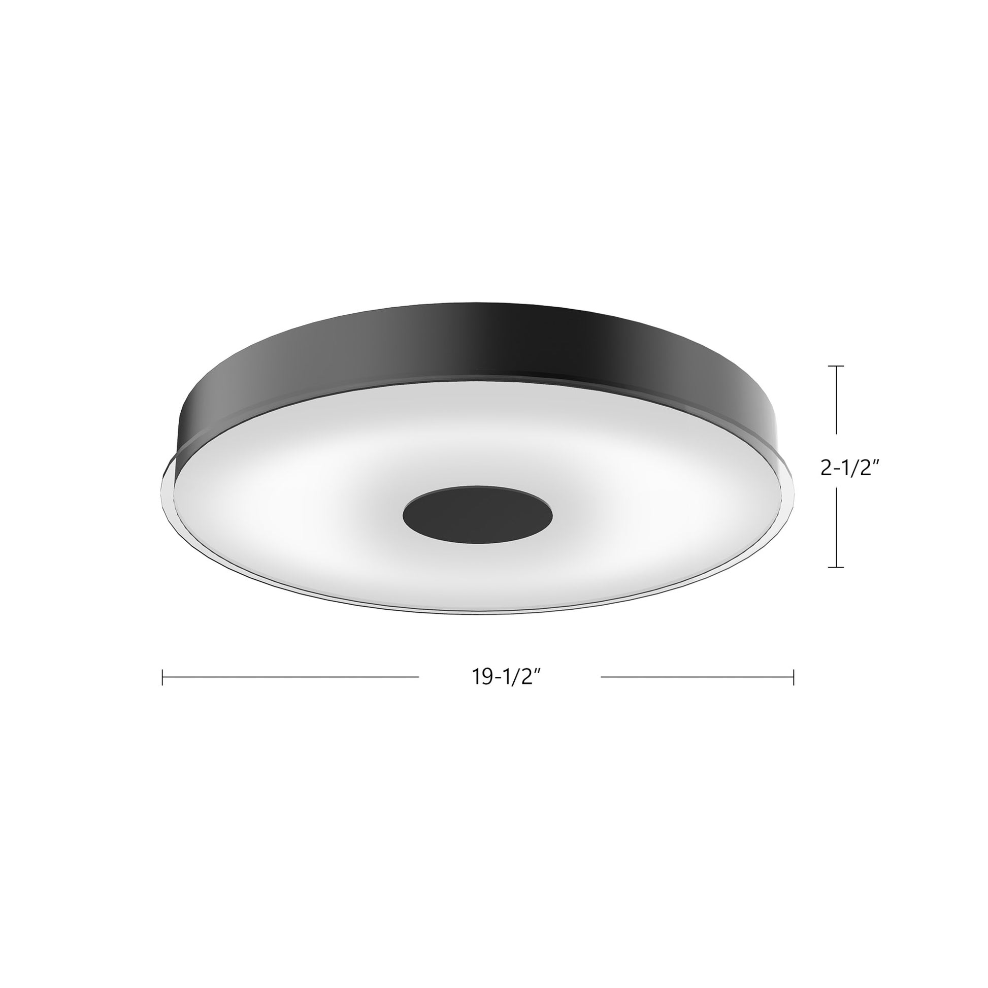 Parker 20-in Black LED Flush Mount