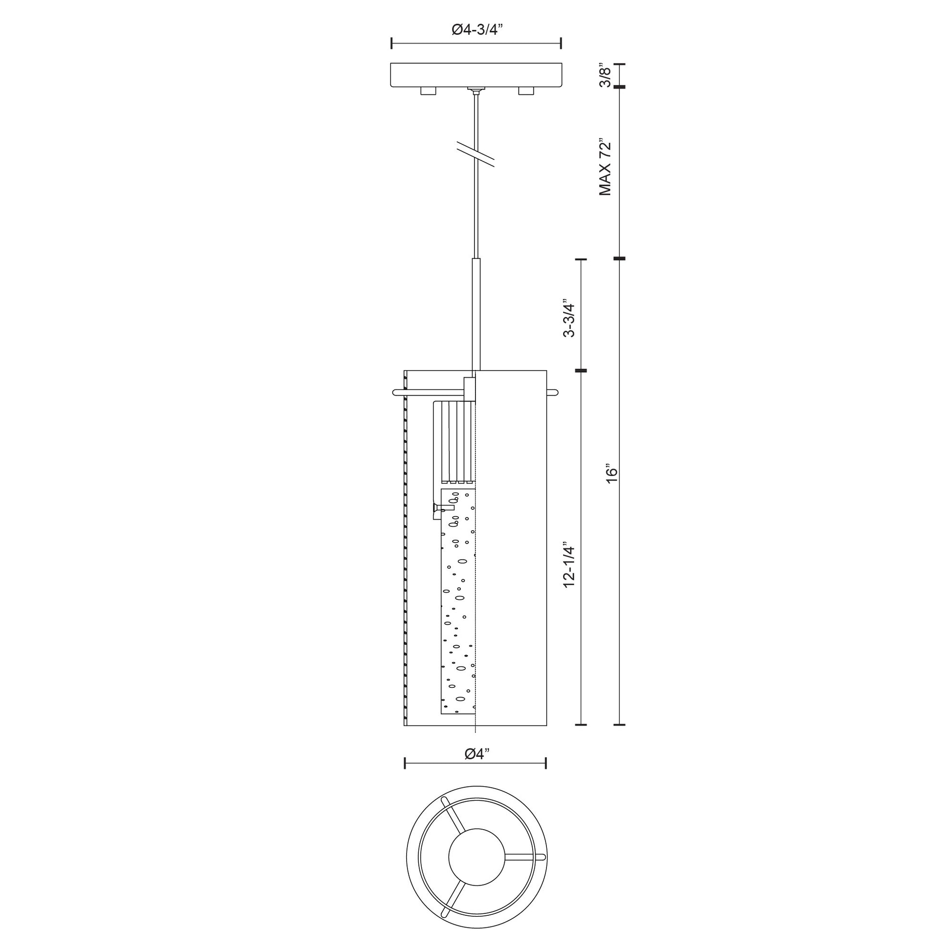 Champagne 4-in Chrome LED Pendant