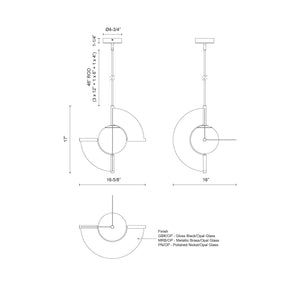 Scorpio 16-in Pendant