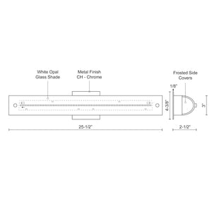 Peggy 25-in Chrome LED Vanity