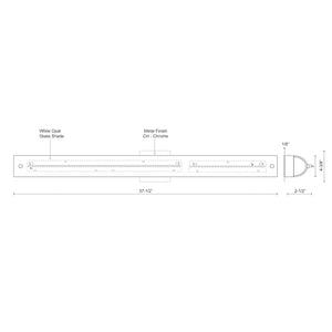 Peggy 38-in Chrome LED Vanity