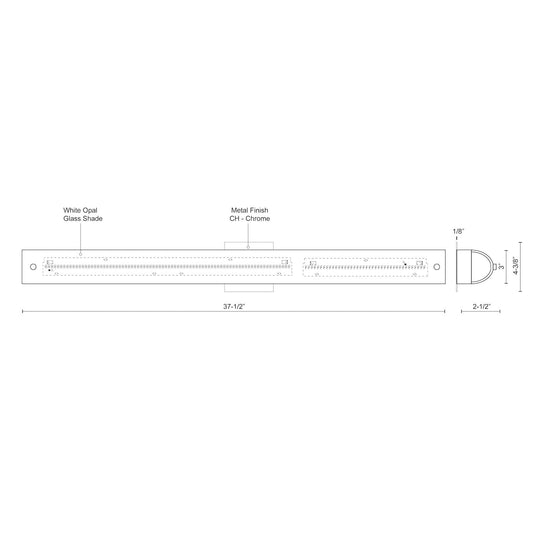 Peggy 38-in Chrome LED Vanity