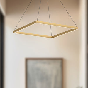Piazza 32-in Black LED Pendant