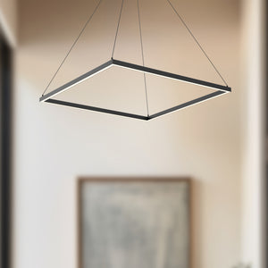 Piazza 32-in Black LED Pendant