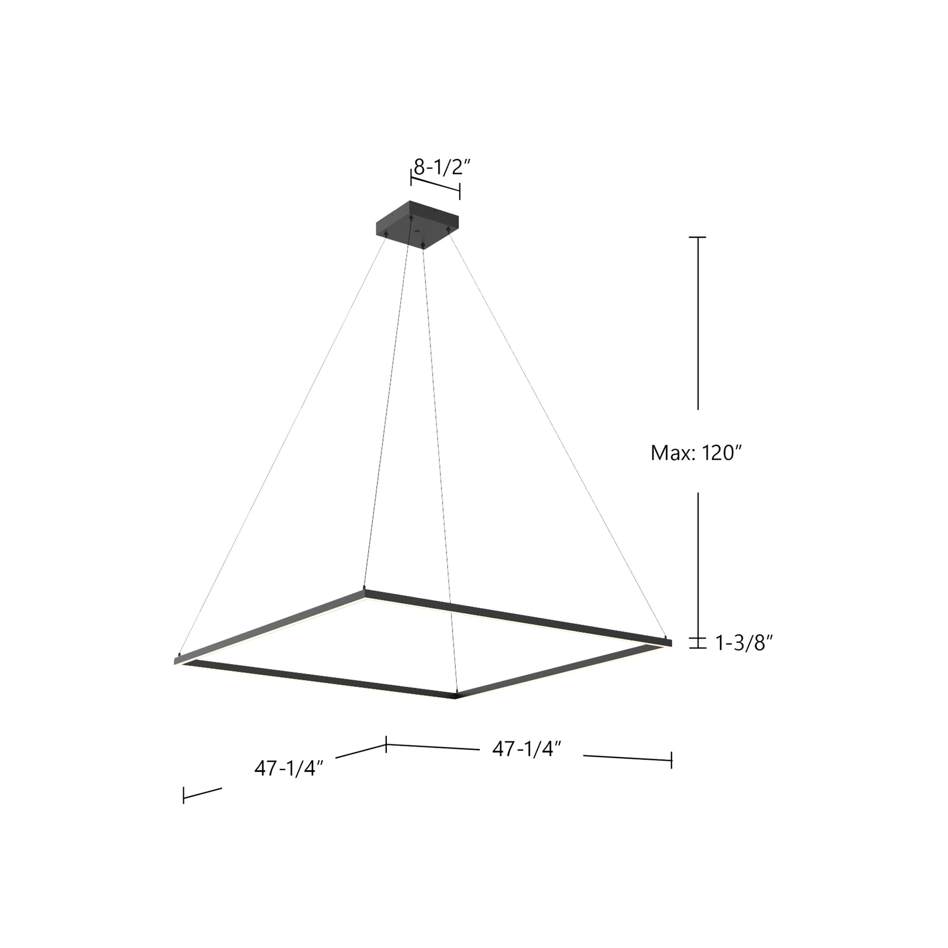 Piazza 48-in Pendant