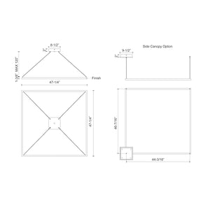 Piazza 48-in Pendant