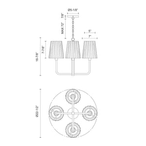 Plisse Chandelier